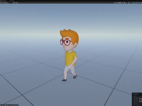 Cartoon Male Character Rigged 073 3D Model