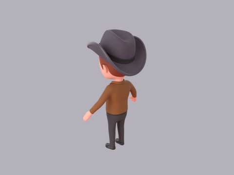 Cartoon Male Character Rigged 074 3D Model