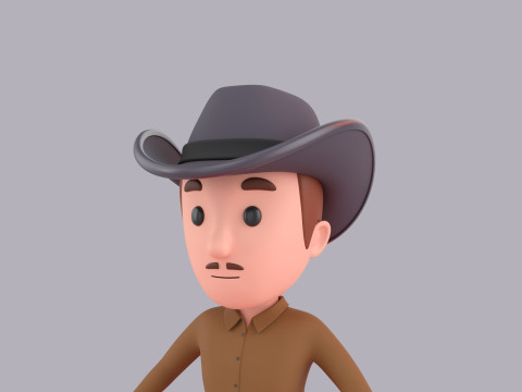 Cartoon Male Character Rigged 074 3D Model