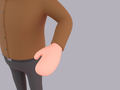 Cartoon Male Character Rigged 074 3D Model