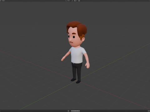 Cartoon Male Character Rigged 075 3Dモデル