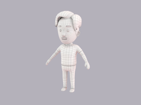 Cartoon Male Character Rigged 075 3Dモデル