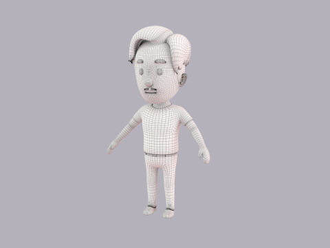 Cartoon Male Character Rigged 075 3Dモデル
