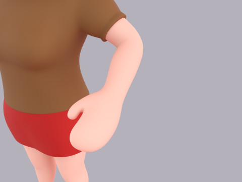 Cartoon Female Character Rigged 077 Model 3D