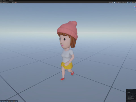 Cartoon Female Character Rigged 078 3D Модель