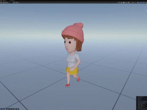 Cartoon Female Character Rigged 078 3D Model