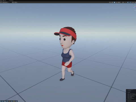 Cartoon Female Character Rigged 080 Modelo 3D