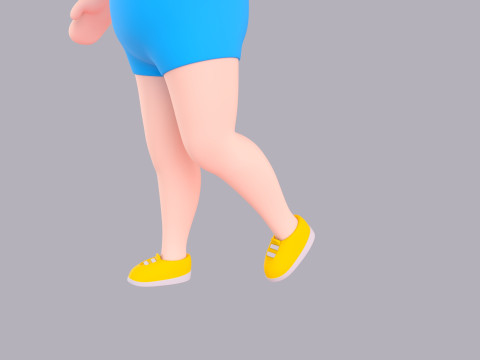 Cartoon Female Character Rigged 082 3D Model