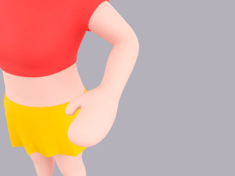 Cartoon Female Character Rigged 083 3D Model