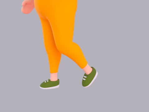 Cartoon Female Character Rigged 084 3D Model