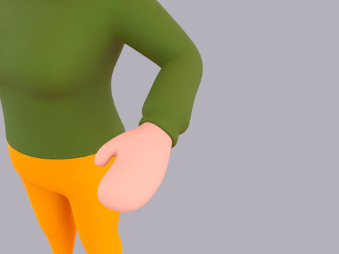 Cartoon Female Character Rigged 084 3D Model