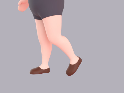 Cartoon Female Character Rigged 085 3D मॉडल