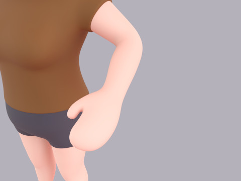 Cartoon Female Character Rigged 085 3D मॉडल