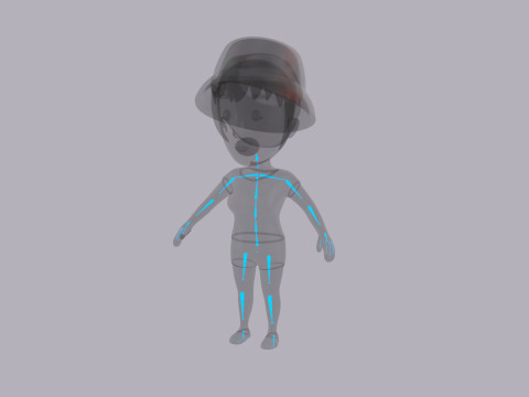 Cartoon Female Character Rigged 085 3D मॉडल