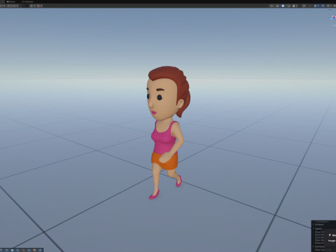 Cartoon Female Character Rigged 086 3D 모델