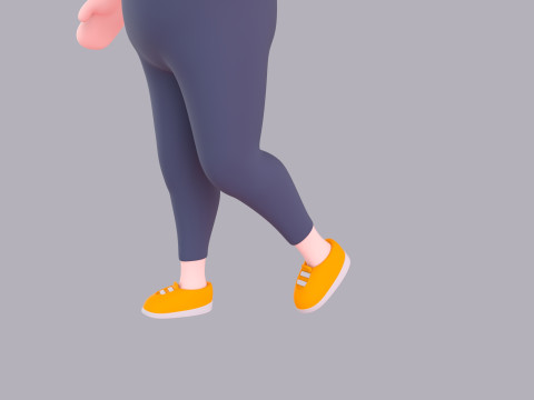 Cartoon Female Character Rigged 087 3D Model