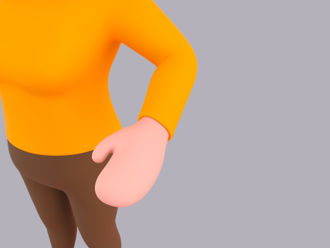 Cartoon Female Character Rigged 090 3D Model