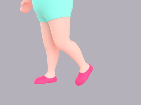 Cartoon Female Character Rigged 092 3D मॉडल