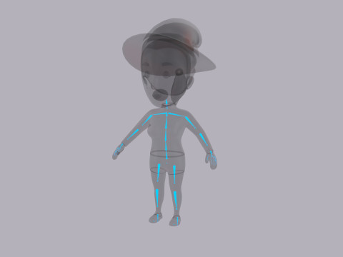 Cartoon Female Character Rigged 092 3D मॉडल