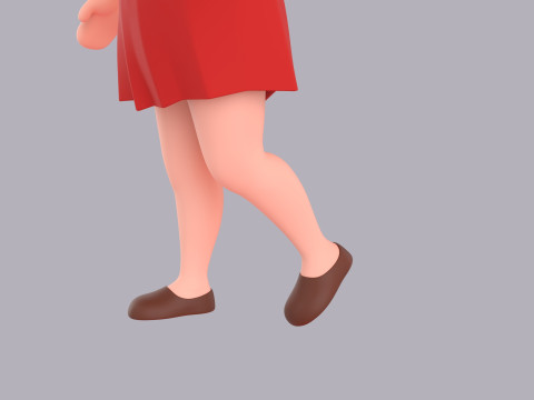 Cartoon Female Character Rigged 093 3Dモデル