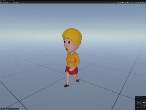 Cartoon Female Character Rigged 093 3Dモデル