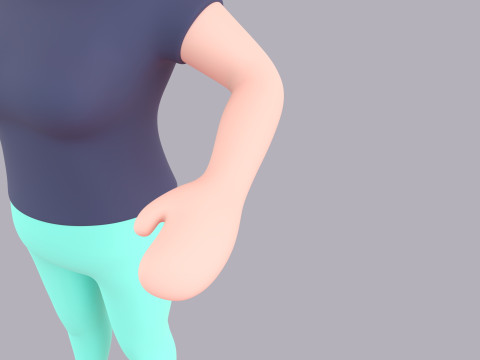 Cartoon Female Character Rigged 094 3D 모델