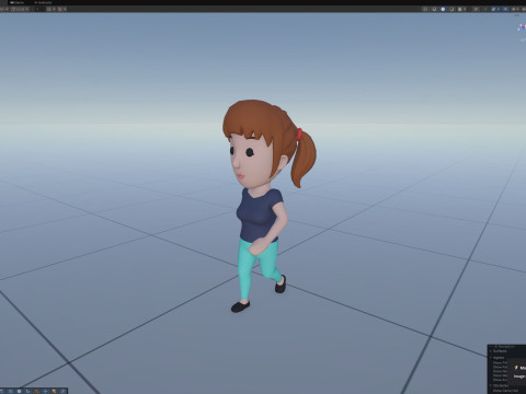 Cartoon Female Character Rigged 094 3D 모델