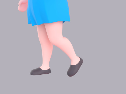 Cartoon Female Character Rigged 102 Modèle 3D