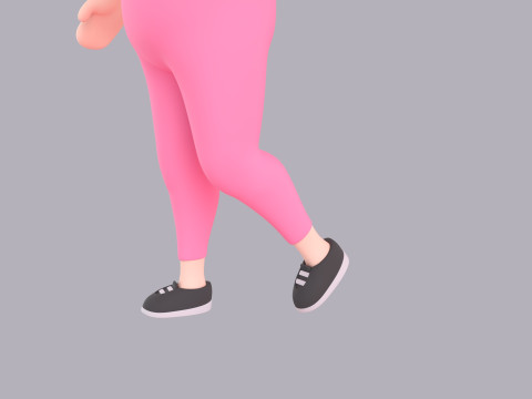 Cartoon Female Character Rigged 103 3D Modell