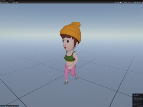 Cartoon Female Character Rigged 103 3D Modell