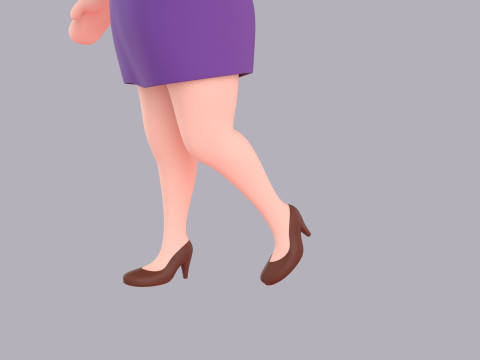 Cartoon Female Character Rigged 104 3D मॉडल