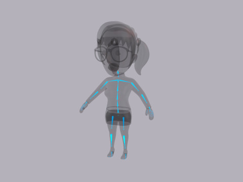 Cartoon Female Character Rigged 104 3D मॉडल