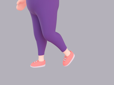 Cartoon Female Character Rigged 105 3D Model