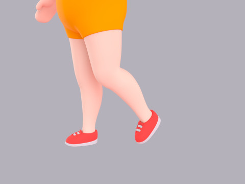 Cartoon Female Character Rigged 107 3D Model