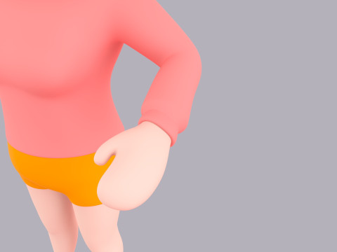 Cartoon Female Character Rigged 107 3D Model