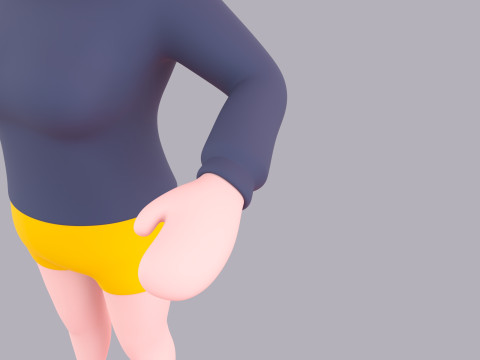 Cartoon Female Character Rigged 110 3D Модель