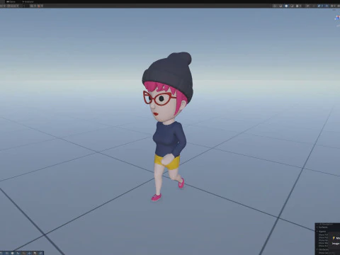 Cartoon Female Character Rigged 110 3D Model