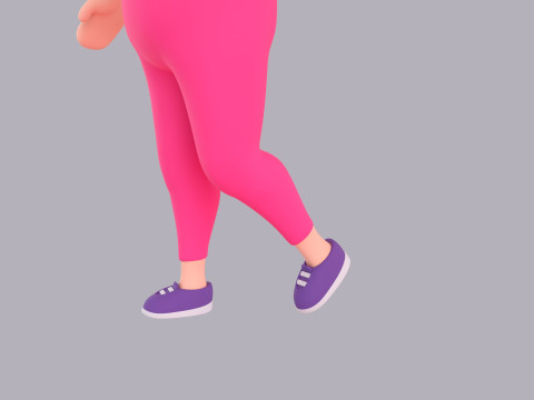 Cartoon Female Character Rigged 112 3D 模型