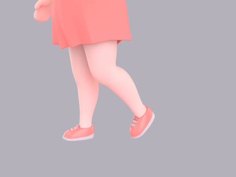 Cartoon Female Character Rigged 113 3D मॉडल