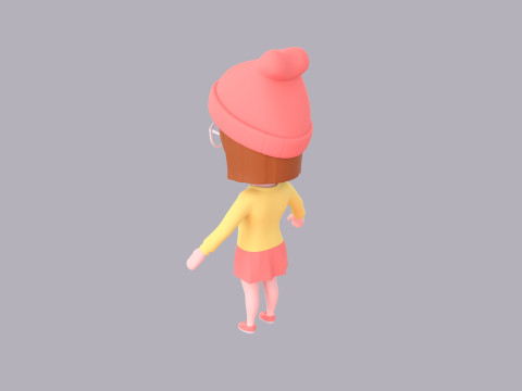 Cartoon Female Character Rigged 113 3D मॉडल