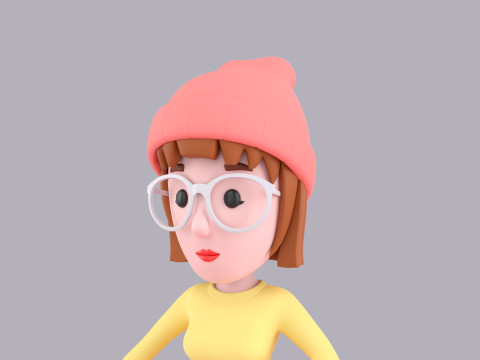 Cartoon Female Character Rigged 113 3D मॉडल