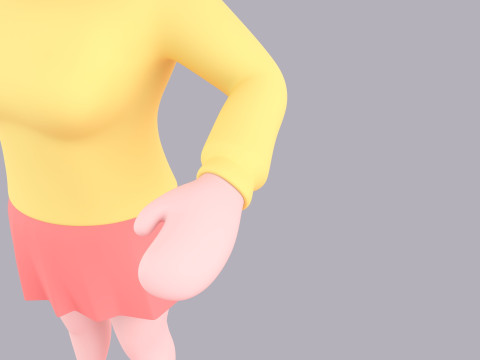 Cartoon Female Character Rigged 113 3D मॉडल
