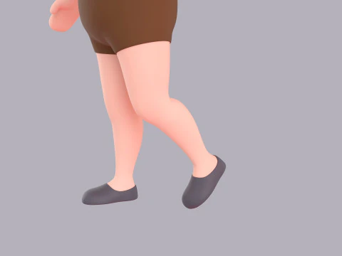Cartoon Female Character Rigged 114 3D Model