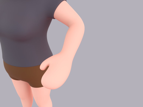 Cartoon Female Character Rigged 114 3D Модель