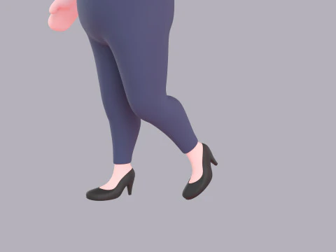 Cartoon Female Character Rigged 115 3D Model