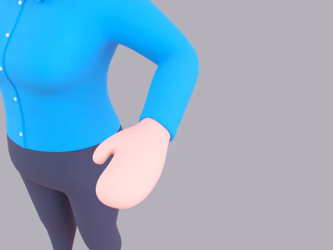 Cartoon Female Character Rigged 115 3D Model