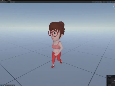 Cartoon Female Character Rigged 117 3D Model