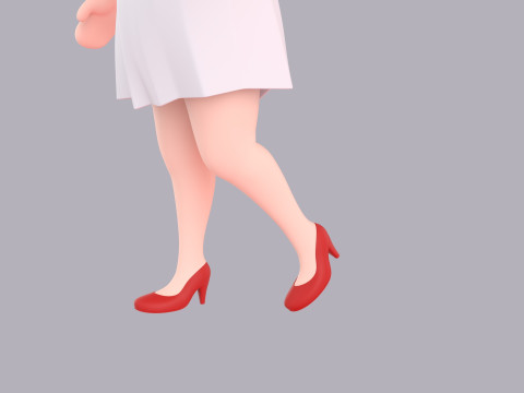 Cartoon Female Character Rigged 118 Modelo 3D