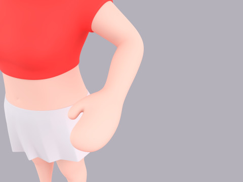 Cartoon Female Character Rigged 118 Modelo 3D