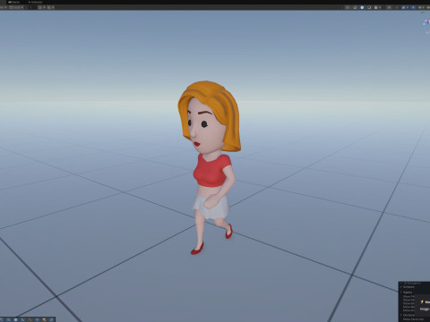 Cartoon Female Character Rigged 118 Modelo 3D